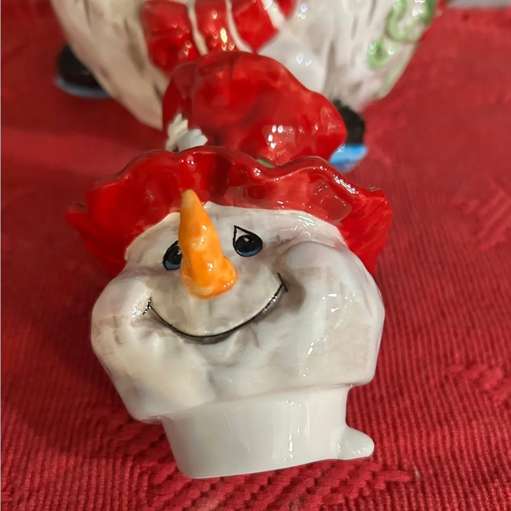 *** PATCHES Snowman Teapot Food safe by Home Interiors (38 oz) - Picture 6 of 8